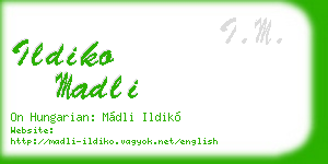 ildiko madli business card